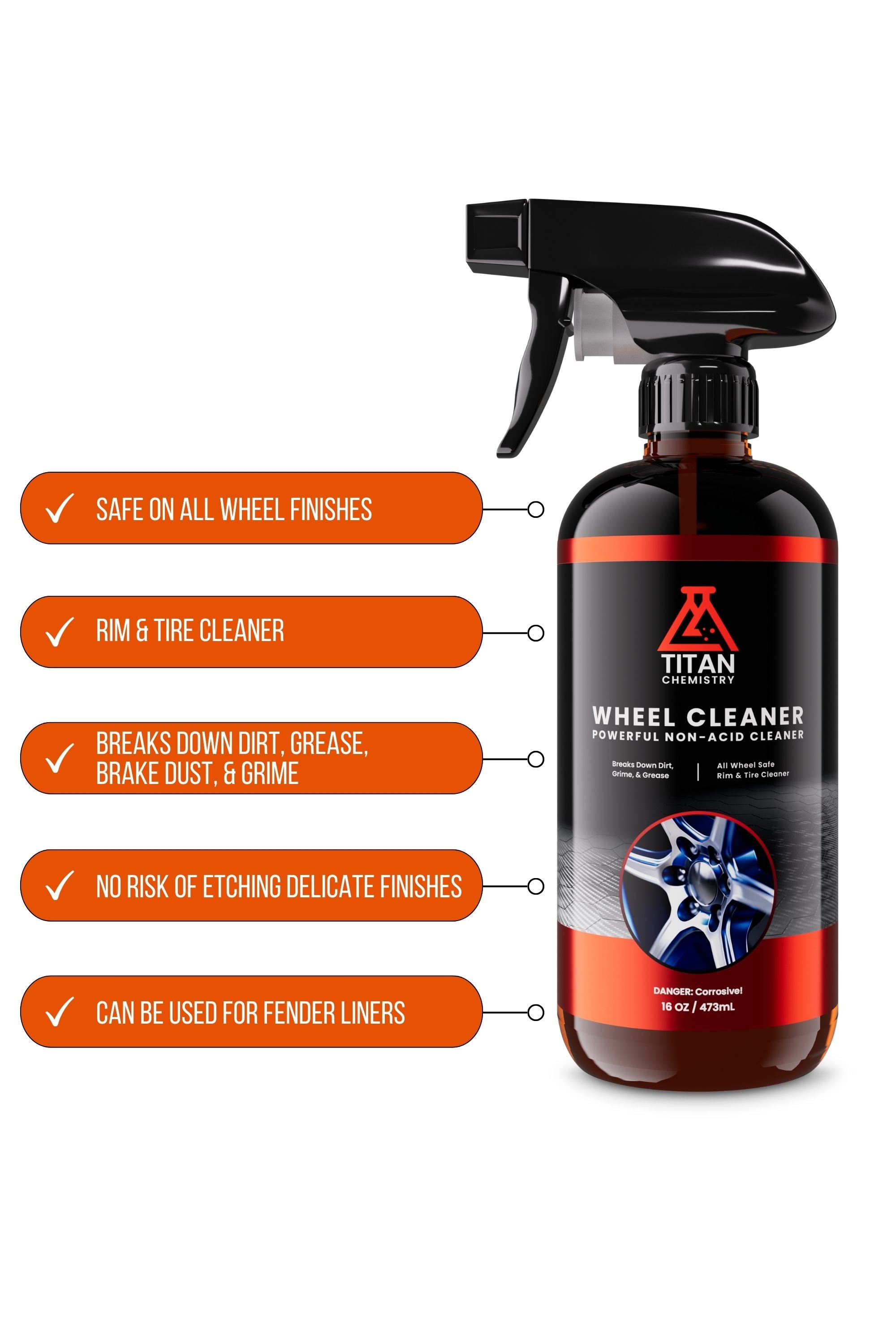 Wheel Cleaner - Powerful Non-Acid Cleaner